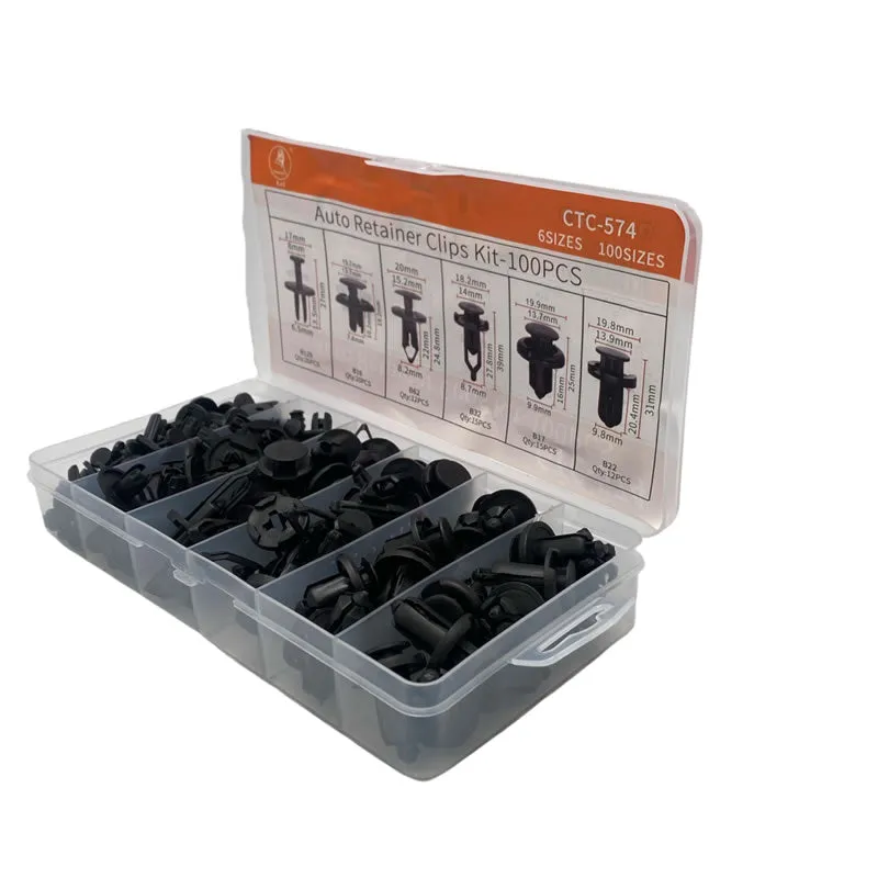 100 Pieces Auto Retainer Clips Kit Ctc-574