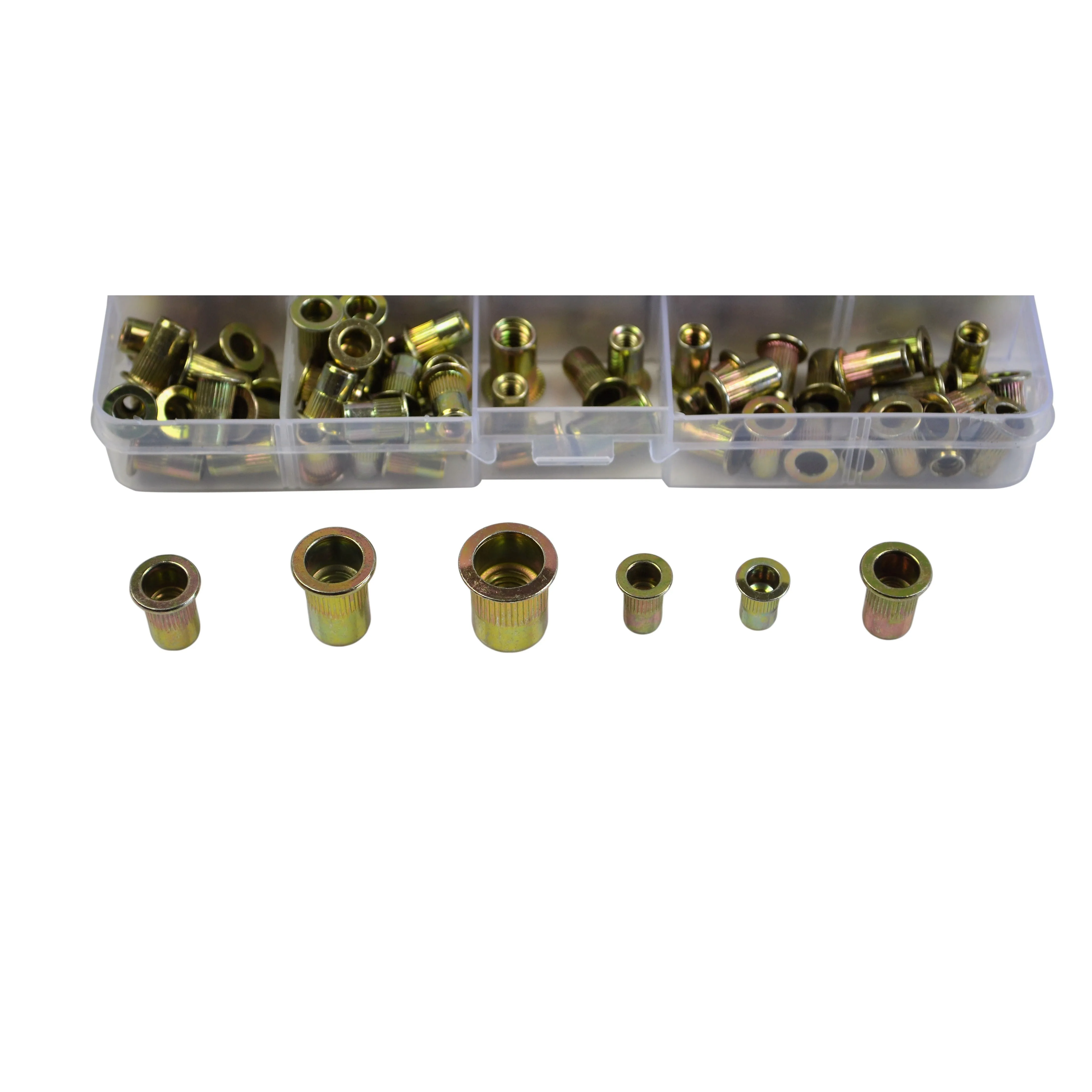 120pc Imperial Steel Flange Head Nutserts Grab Kit Assortment