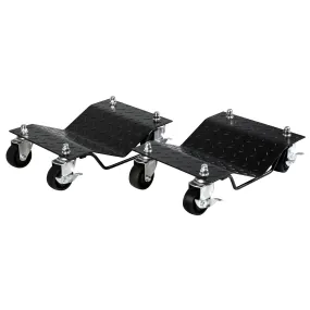 2 PCS Black Car Dolly Wheel Tire Dolly Heavy Duty Skate Auto Repair Dolly