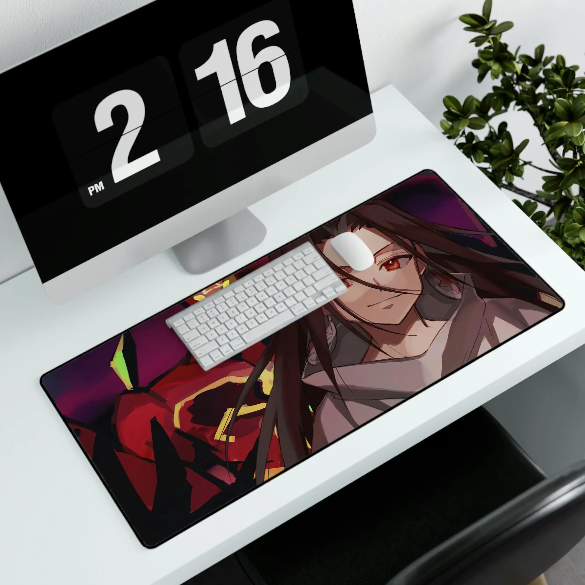 #3.3409, Shaman King, Hao, Spirit of Fire, Mouse Pad (Desk Mat)