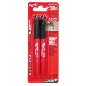 48-22-3105 INKZALL Fine Point Black Marker - 2 Pack