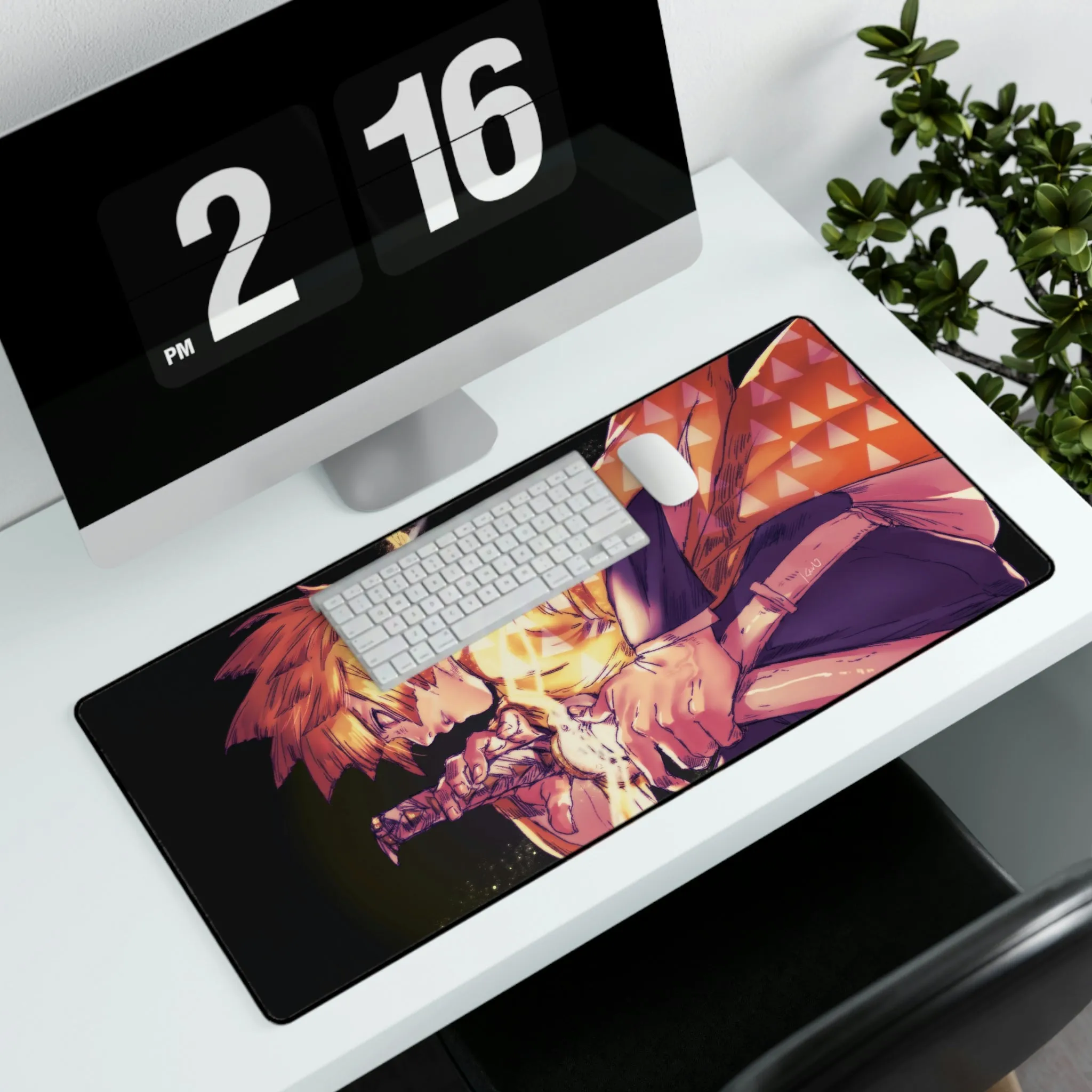 #8.1040, Zenitsu, Thunder Breathing, Demon Slayer, Kimetsu no Yaiba, Mouse Pad (Desk Mat)