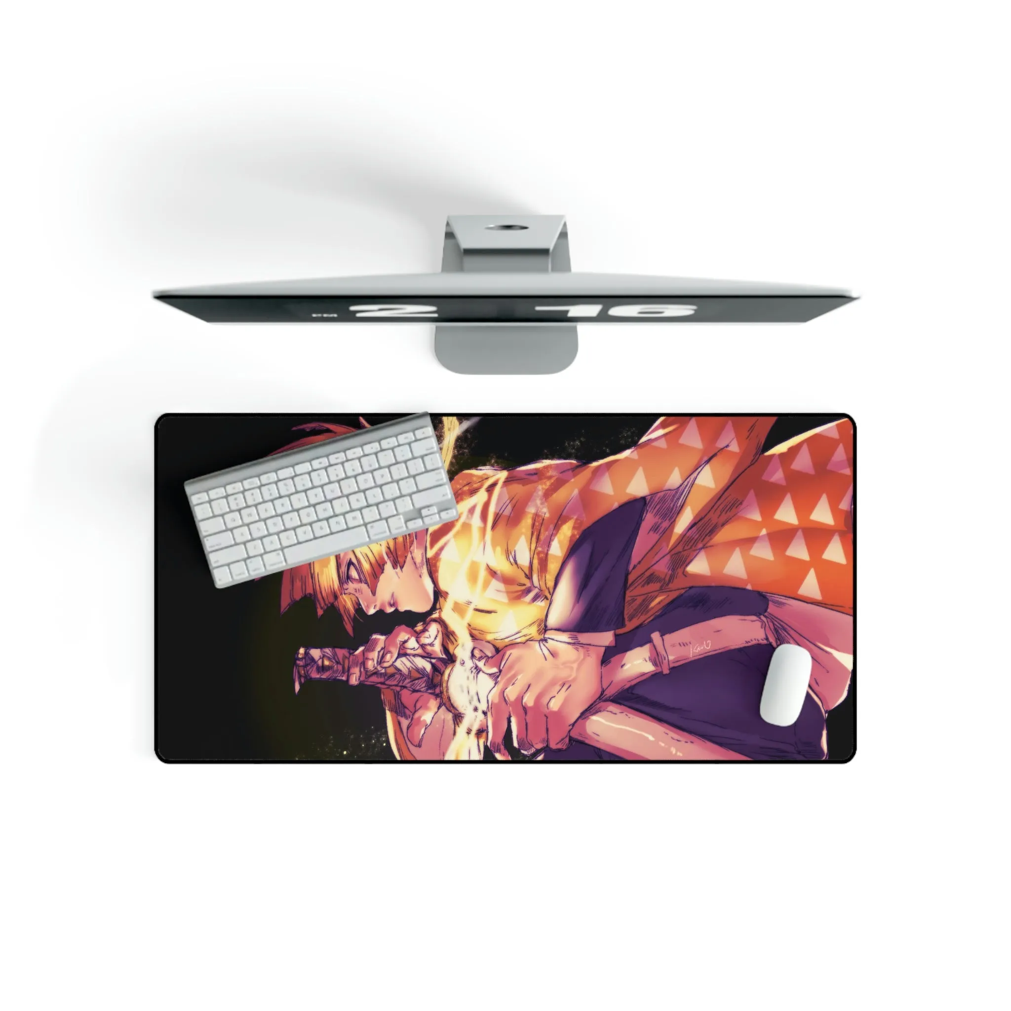 #8.1040, Zenitsu, Thunder Breathing, Demon Slayer, Kimetsu no Yaiba, Mouse Pad (Desk Mat)