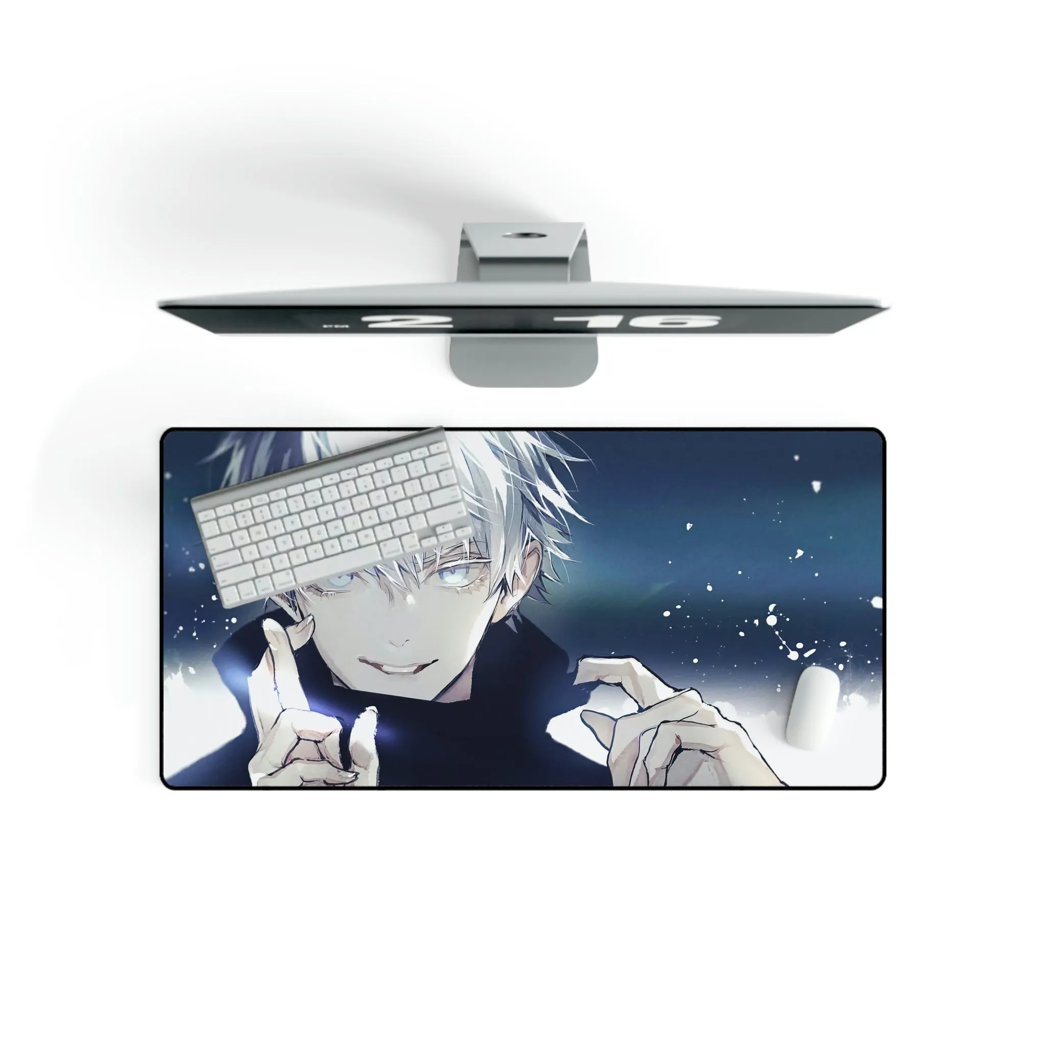 #8.1782, Satoru Gojo, Unmasked, Jujutsu Kaisen, Mouse Pad (Desk Mat)