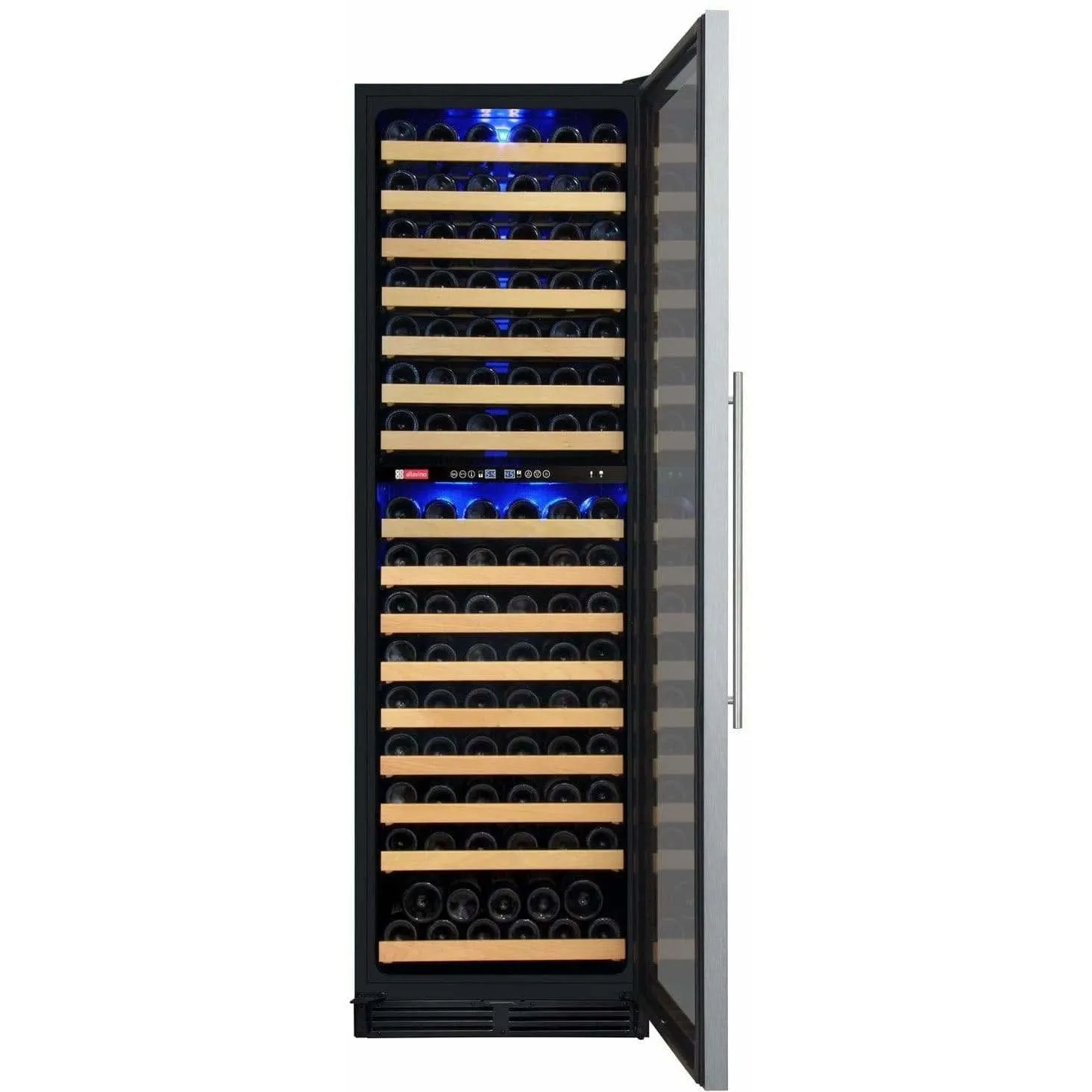 Allavino FlexCount 172 Bottle Dual Zone Stainless Steel Right Hinge Wine Fridge YHWR172-2SWRN