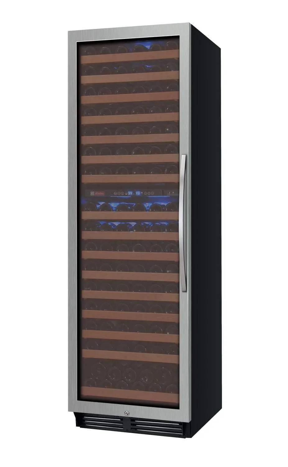 Allavino FlexCount Classic II Tru-Vino 172 Bottle Dual Zone Stainless Steel Left Hinge Wine Refrigerator YHWR172-2SL20