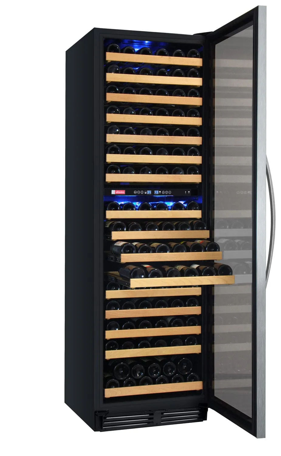 Allavino FlexCount Classic II Tru-Vino 172 Bottle Dual Zone Stainless Steel Right Hinge Wine Refrigerator YHWR172-2SR20