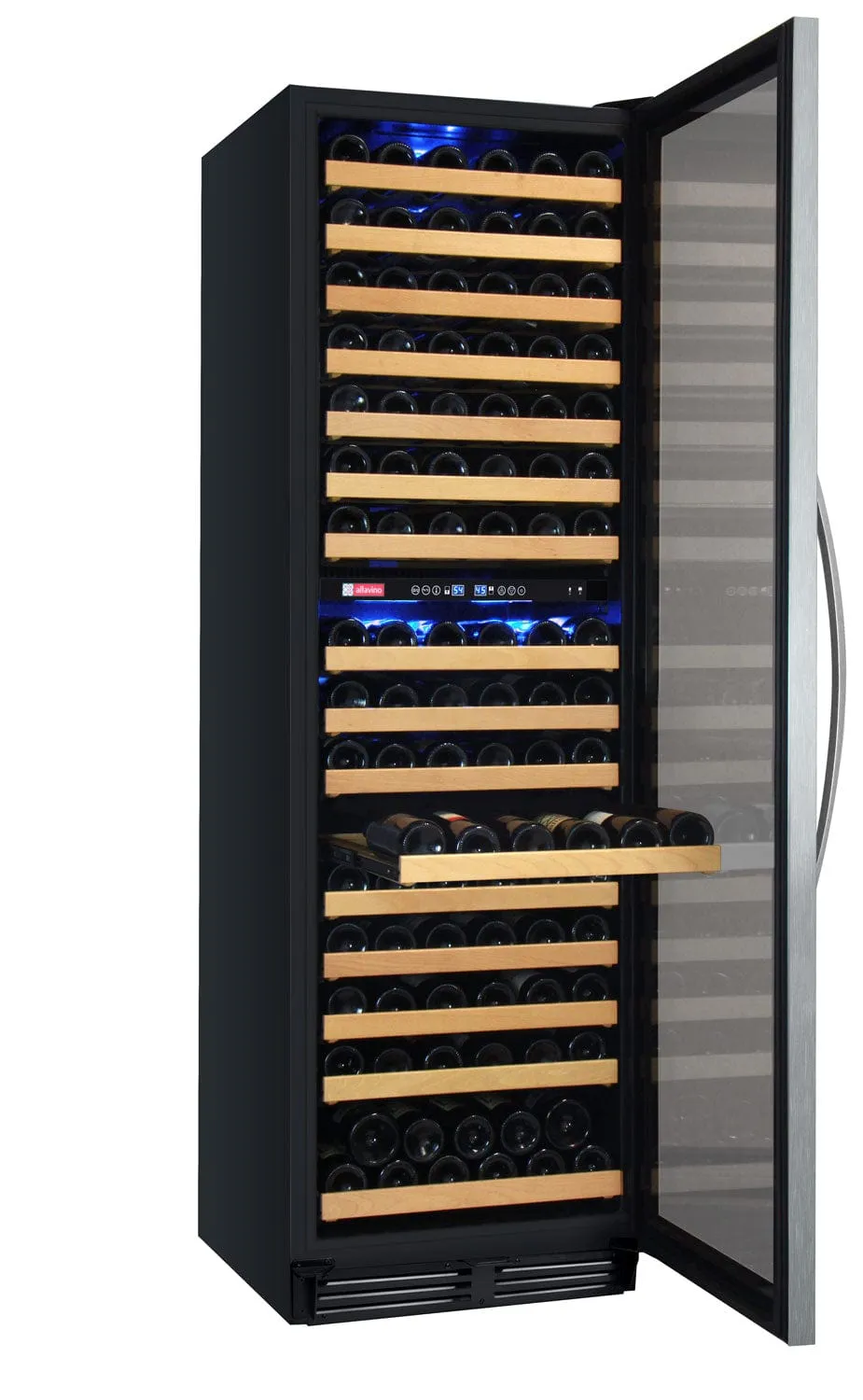 Allavino FlexCount Classic II Tru-Vino 172 Bottle Dual Zone Stainless Steel Right Hinge Wine Refrigerator YHWR172-2SR20