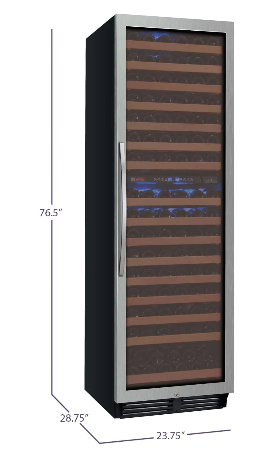 Allavino FlexCount Classic II Tru-Vino 172 Bottle Dual Zone Stainless Steel Right Hinge Wine Refrigerator YHWR172-2SR20