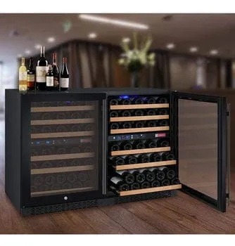 Allavino FlexCount II Tru-Vino 112 Bottle Dual Zone Black Wine Fridge 2X-VSWR56-1B20