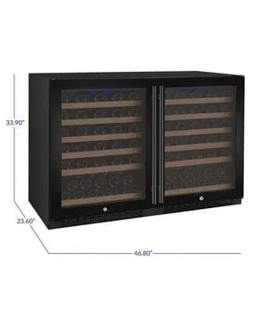 Allavino FlexCount II Tru-Vino 112 Bottle Dual Zone Black Wine Fridge 2X-VSWR56-1B20