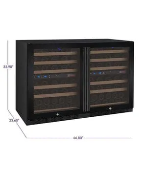 Allavino FlexCount II Tru-Vino 112 Bottle Four Zone Black Wine Fridge 2X-VSWR56-2B20