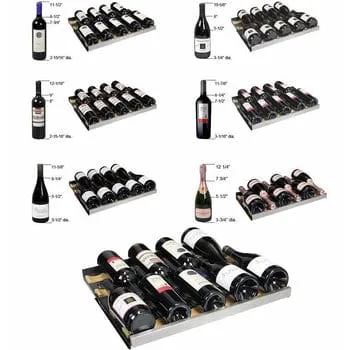 Allavino FlexCount II Tru-Vino 128 Bottle Single Zone Stainless Steel Left Hinge Wine Fridge VSWR128-1SL20