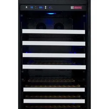 Allavino FlexCount II Tru-Vino 128 Bottle Single Zone Stainless Steel Left Hinge Wine Fridge VSWR128-1SL20