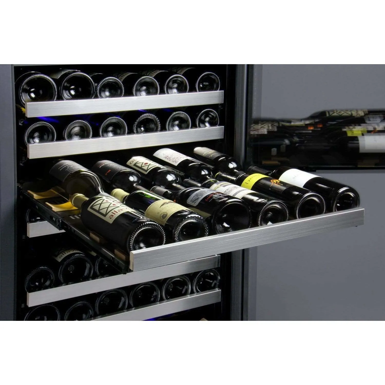 Allavino FlexCount II Tru-Vino 177 Bottle Stainless Steel Left Hinge Wine Fridge VSWR177-1SL20