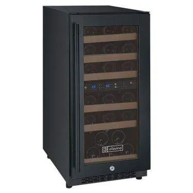 Allavino FlexCount II Tru-Vino 30 Bottle Dual Zone Black Wine Fridge VSWR30-2BR20