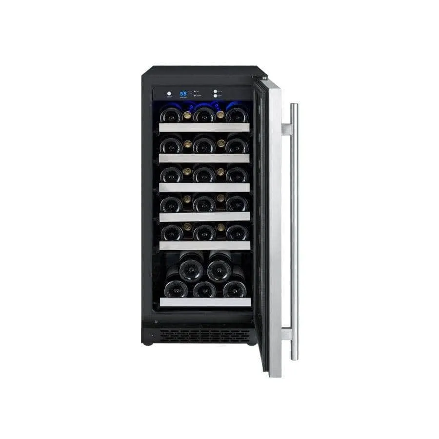 Allavino FlexCount II Tru-Vino 30 Bottle Single Zone Stainless Steel Right Hinge Wine Fridge