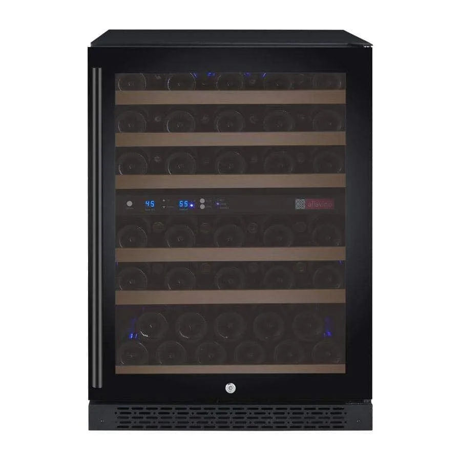 Allavino FlexCount II Tru-Vino 56 Bottle Dual Zone Black Right Hinge Wine Fridge VSWR56-2BR20