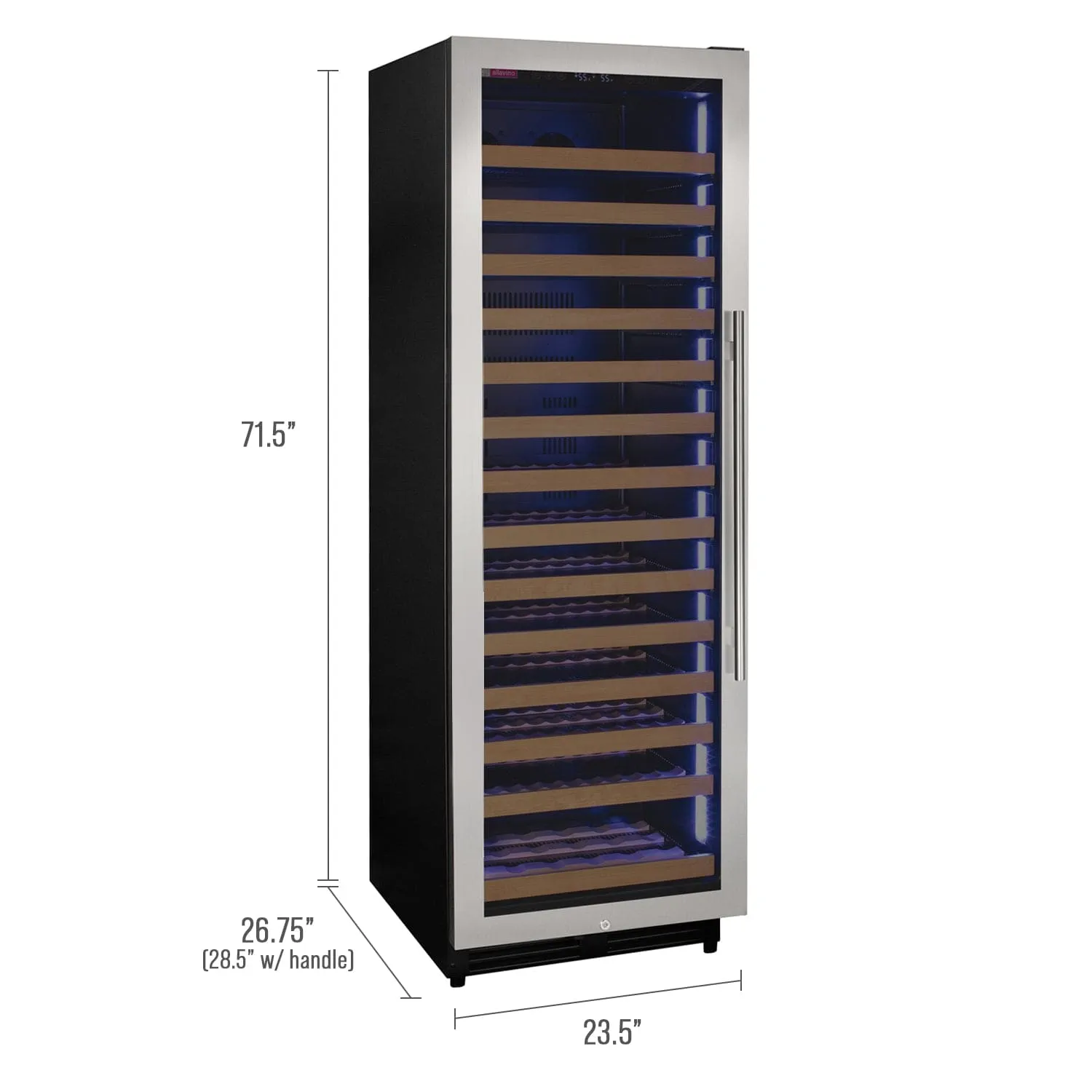 Allavino Reserva 163 Bottle Left Hinge Single Zone Wine Cooler VSW16371S-1SL