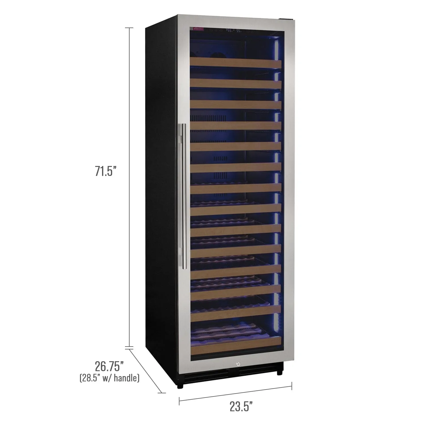 Allavino Reserva 163 Bottle Single Zone Right Hinge Wine Cooler VSW16371S-1SR