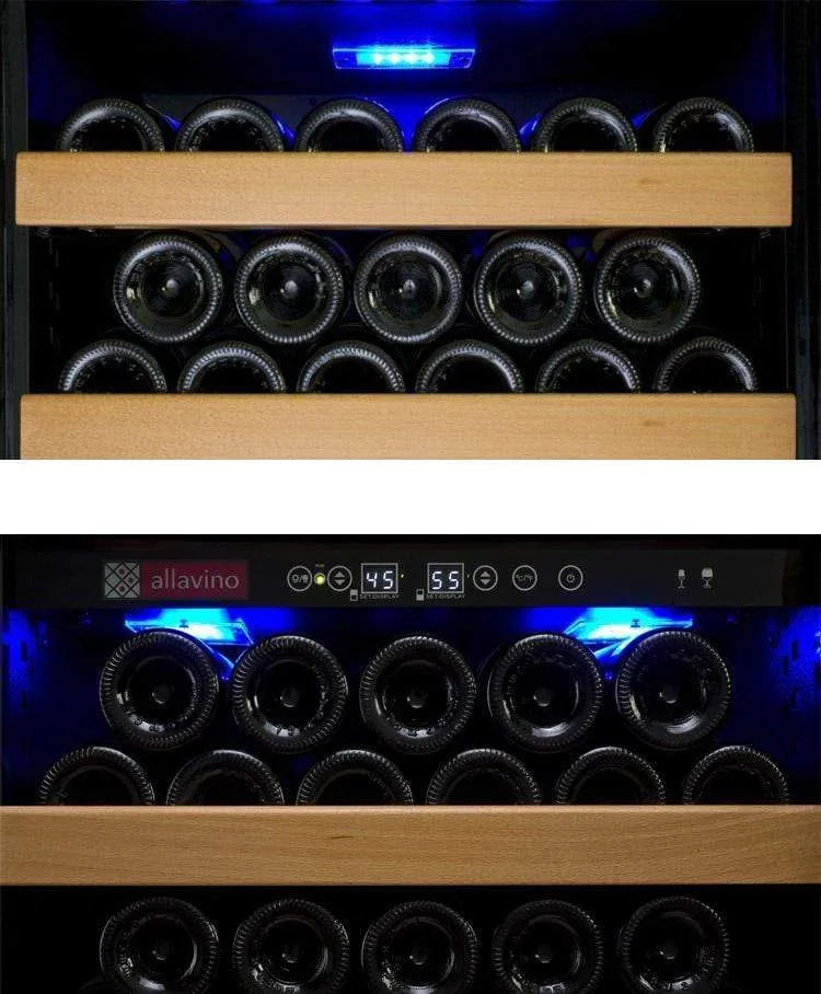 Allavino Vite II Tru-Vino 277 Bottle Single Zone Black Left Hinge Wine Fridge YHWR305-1BL20