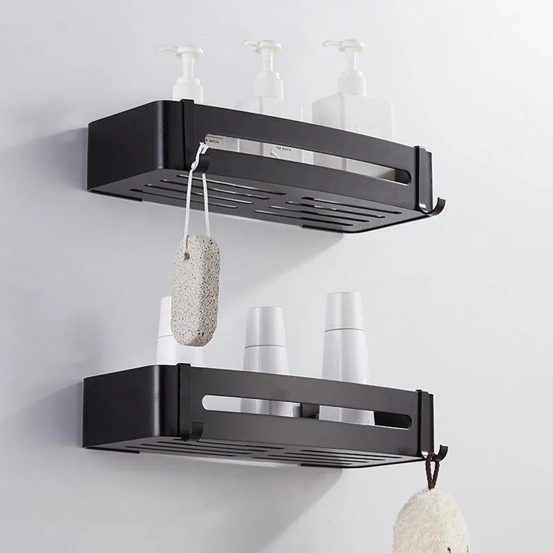 Bathroom Shelf Organizer Shower Storage Rack Black Corner Shelves