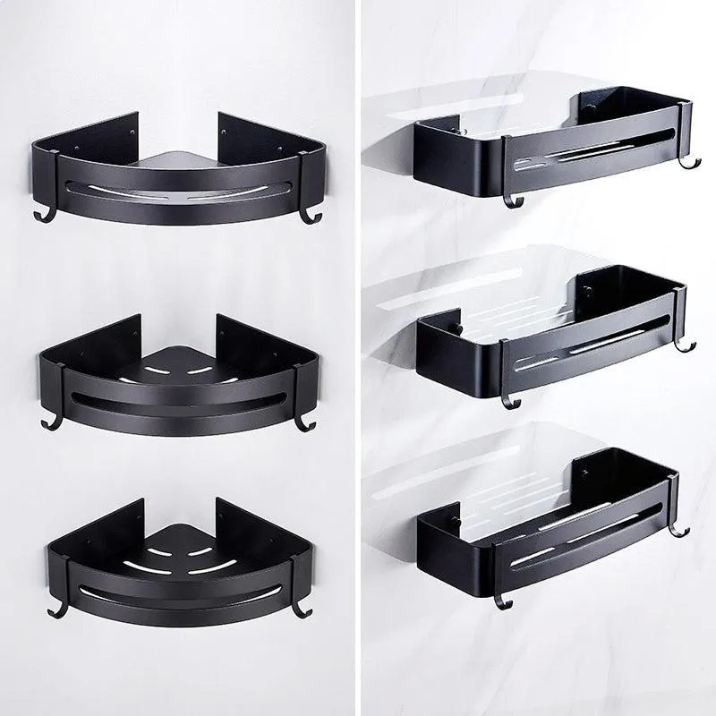 Bathroom Shelf Organizer Shower Storage Rack Black Corner Shelves