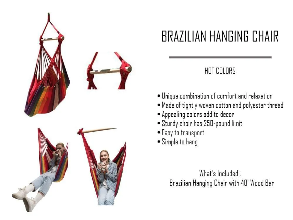 Brazilian Hammock Chair with Universal Chair Stand