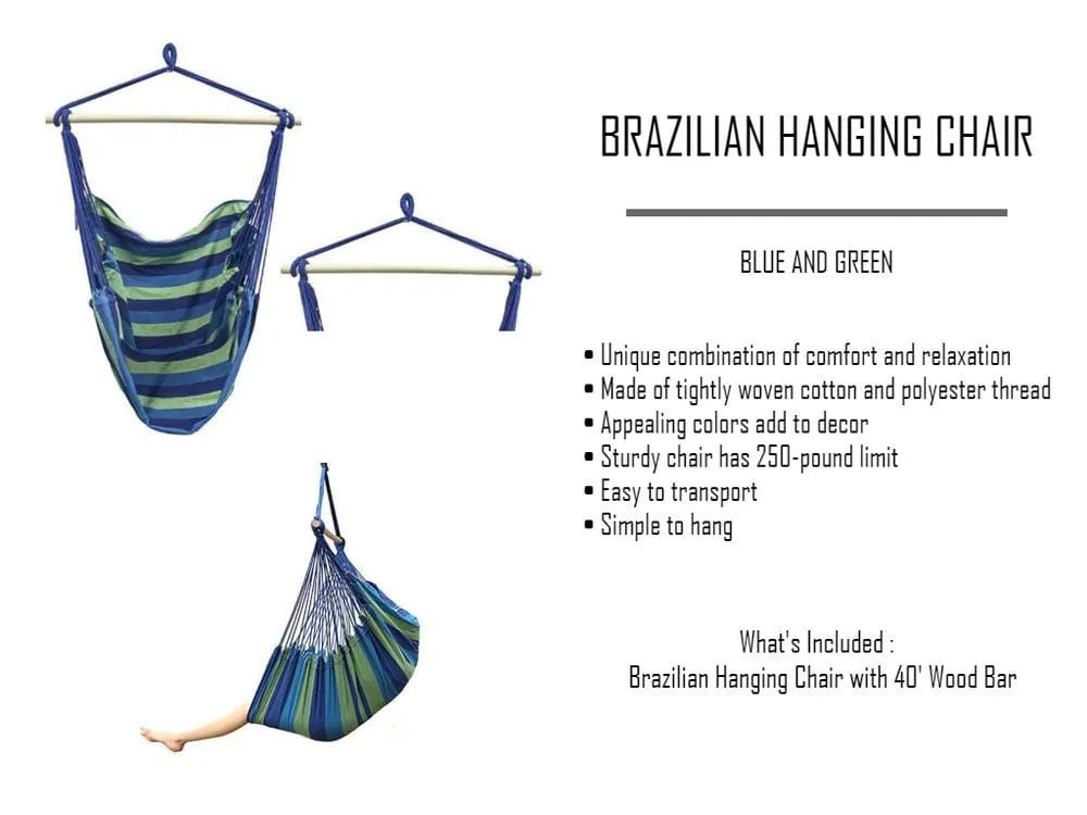 Brazilian Hammock Chair with Universal Chair Stand