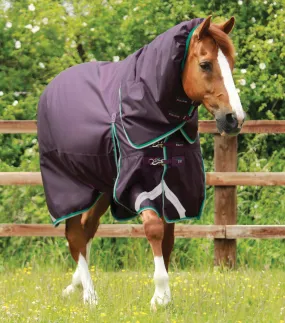 Buster 200g Turnout Rug with Snug-Fit Neck Cover Purple