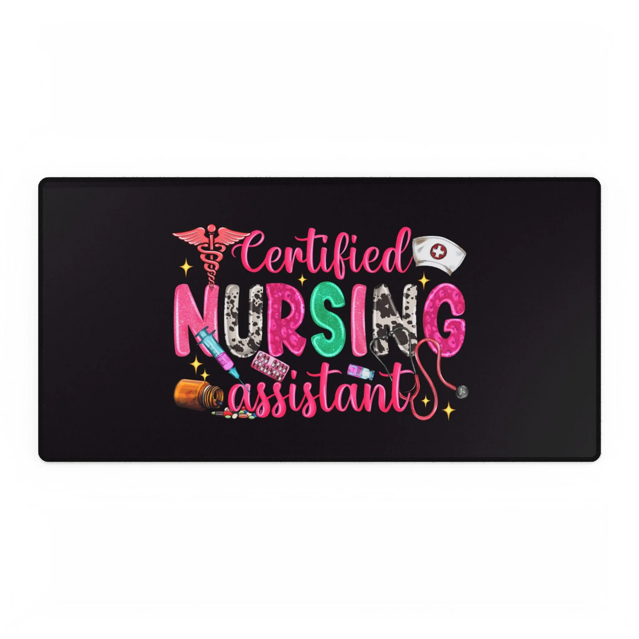 Certified Nursing Assistants Desk Mat - Stylish Office Decor, Gift for Nurses, Workstation Accessory, Home Office Must-Have, Healthcare