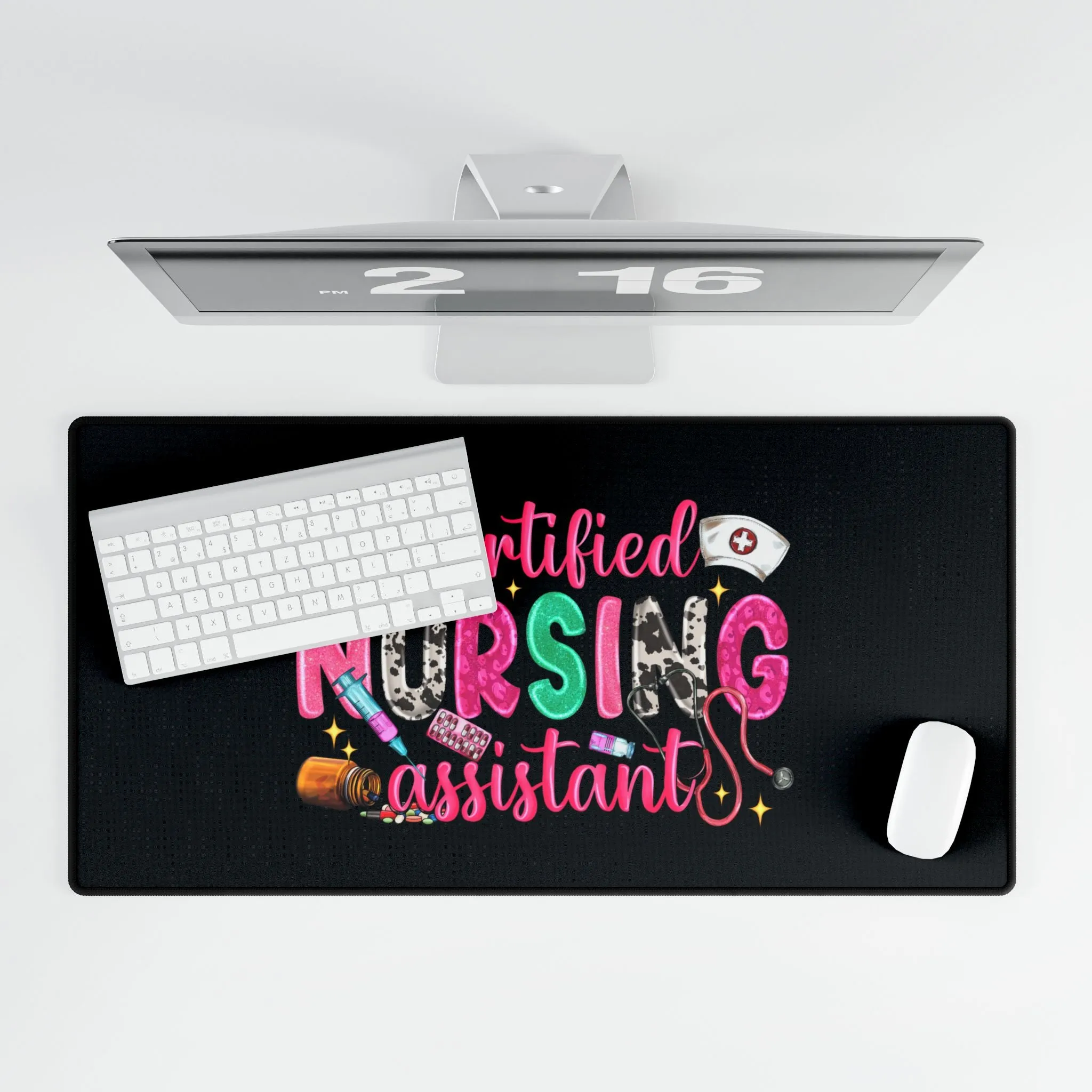 Certified Nursing Assistants Desk Mat - Stylish Office Decor, Gift for Nurses, Workstation Accessory, Home Office Must-Have, Healthcare