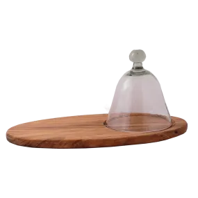 Cheese Board & Glass Dome