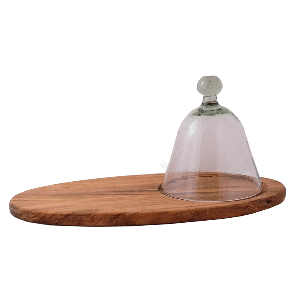 Cheese Board & Glass Dome