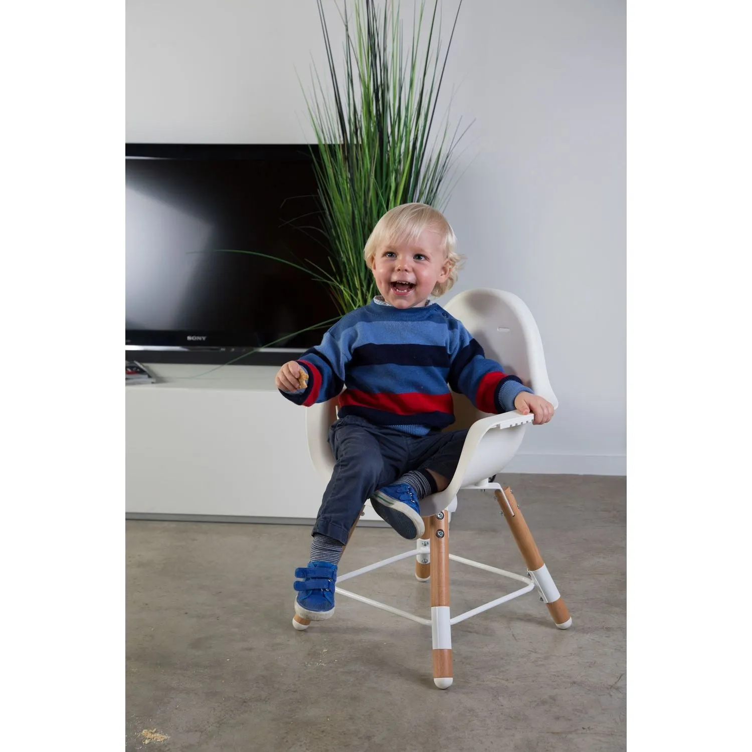 Childhome Evolu 2 High Chair - Natural White