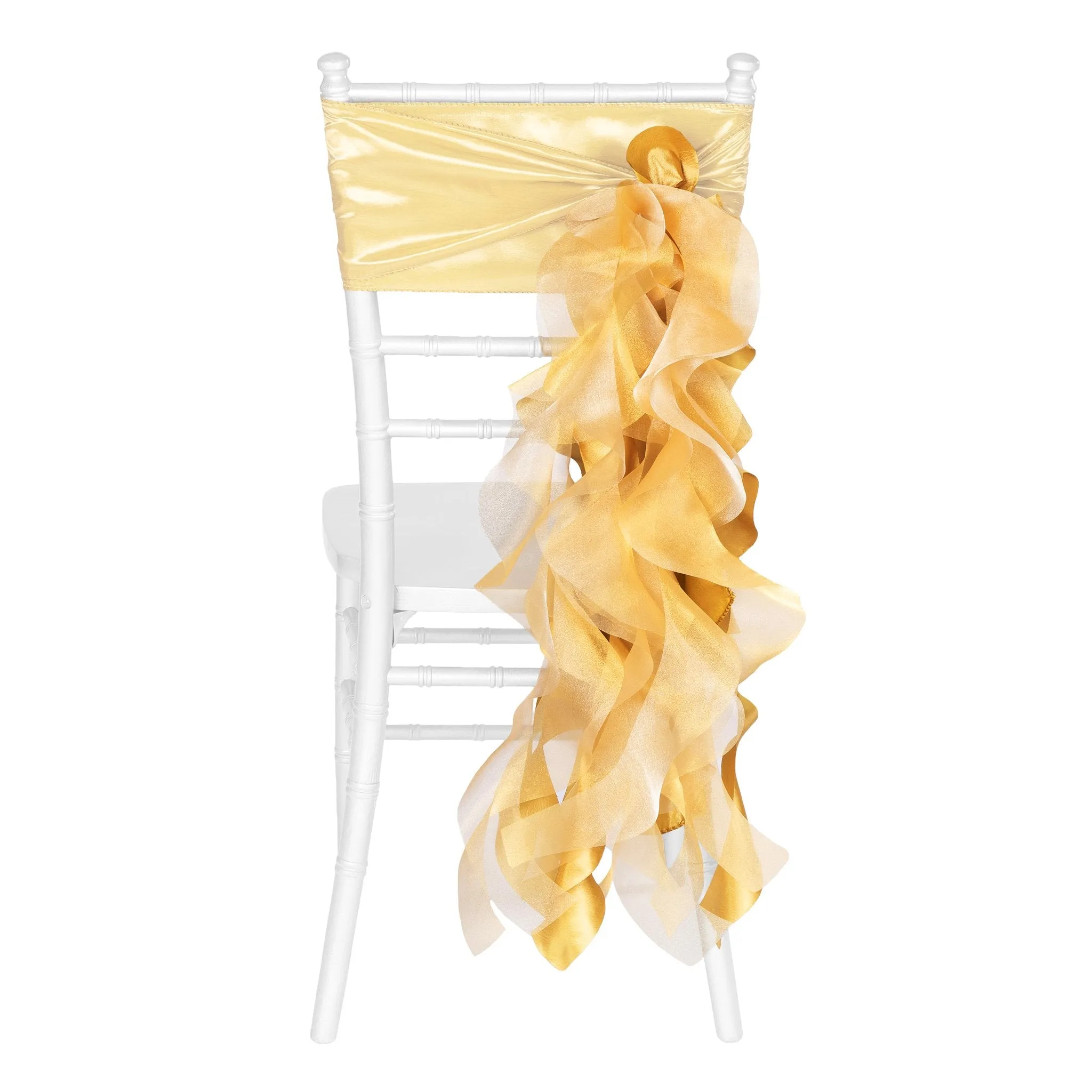 Curly Willow Chair Sash - Bright Gold