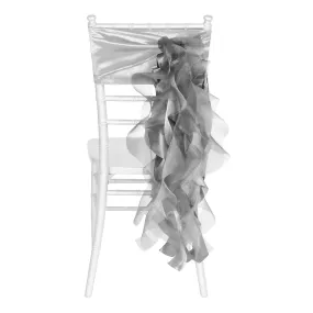 Curly Willow Chair Sash - Silver