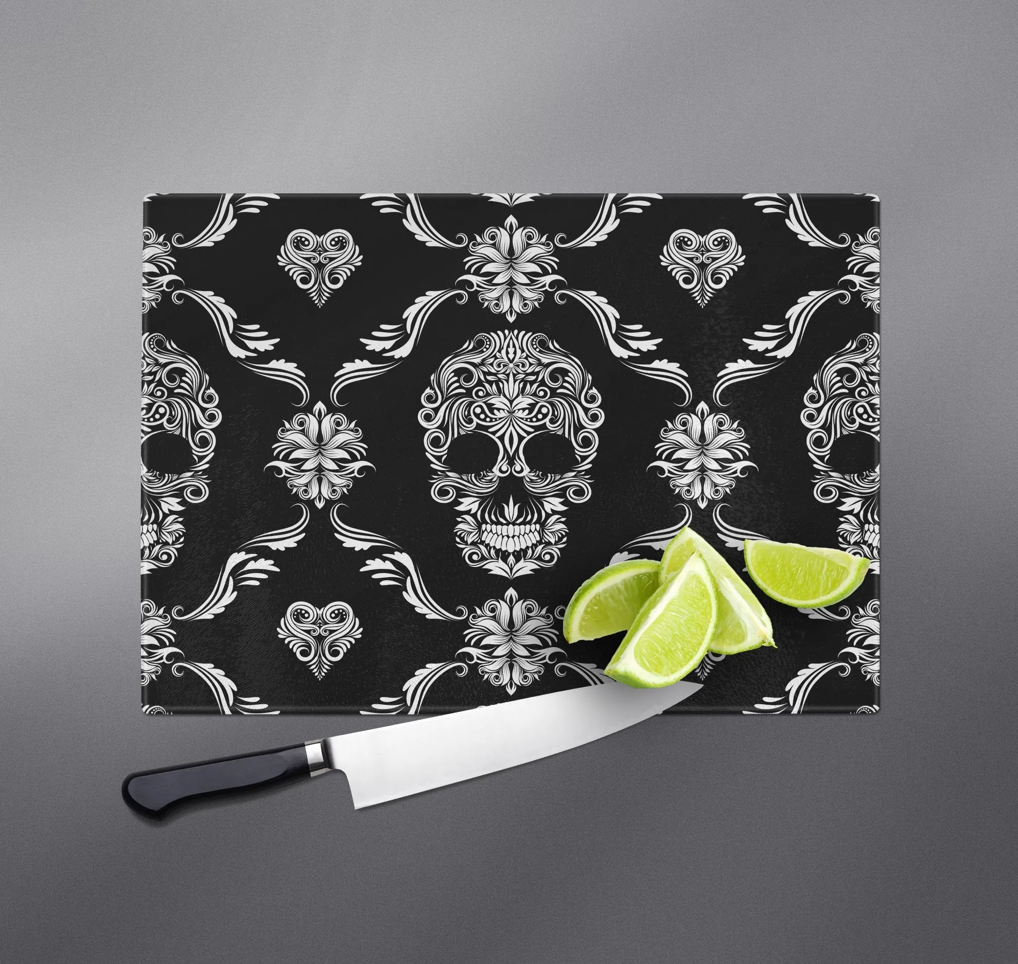 Daisy Chain Sugar Skull Cutting Boards