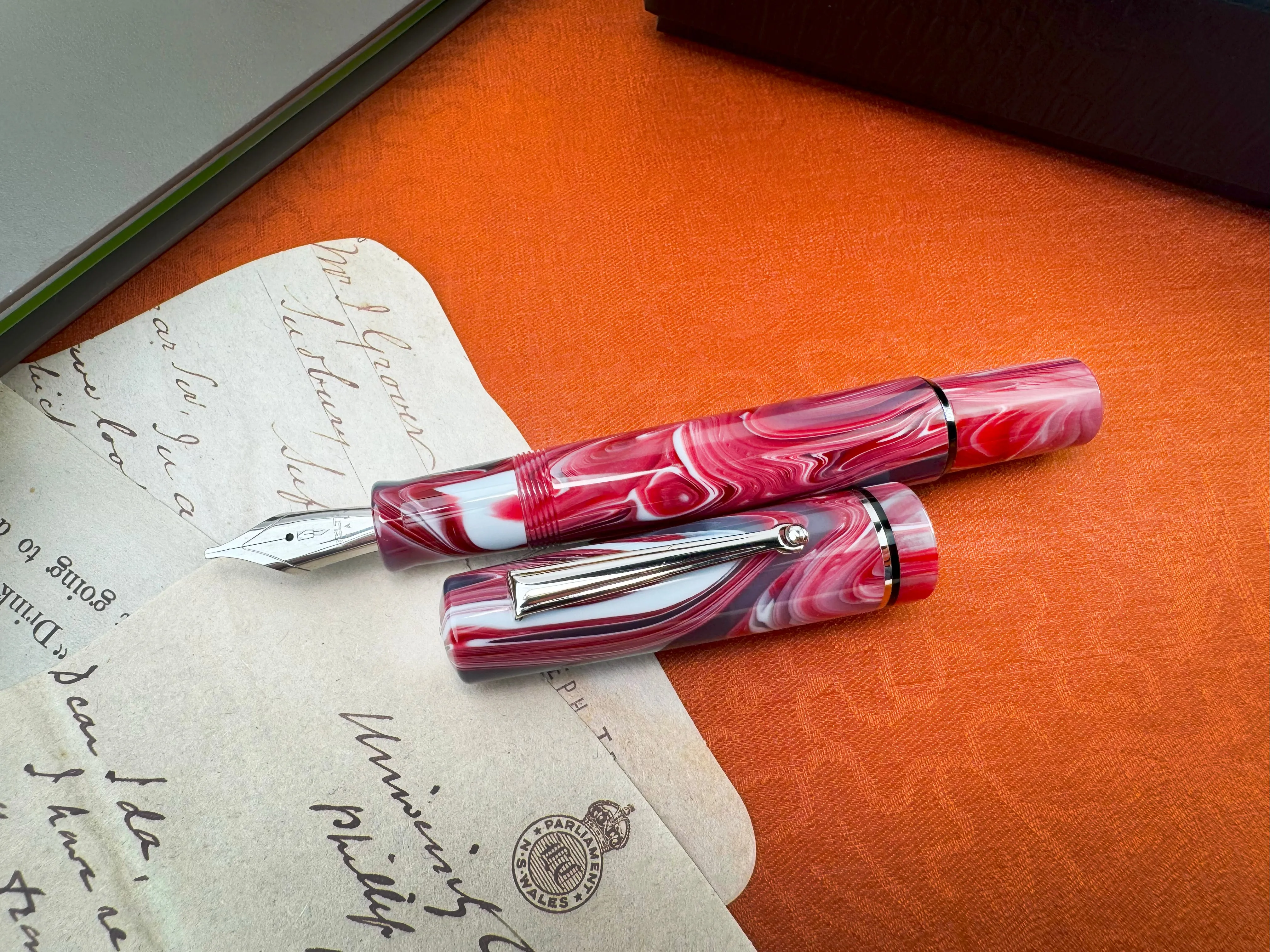 Delta Spaccanapoli Fountain Pen - Ruffo Pink Swirl