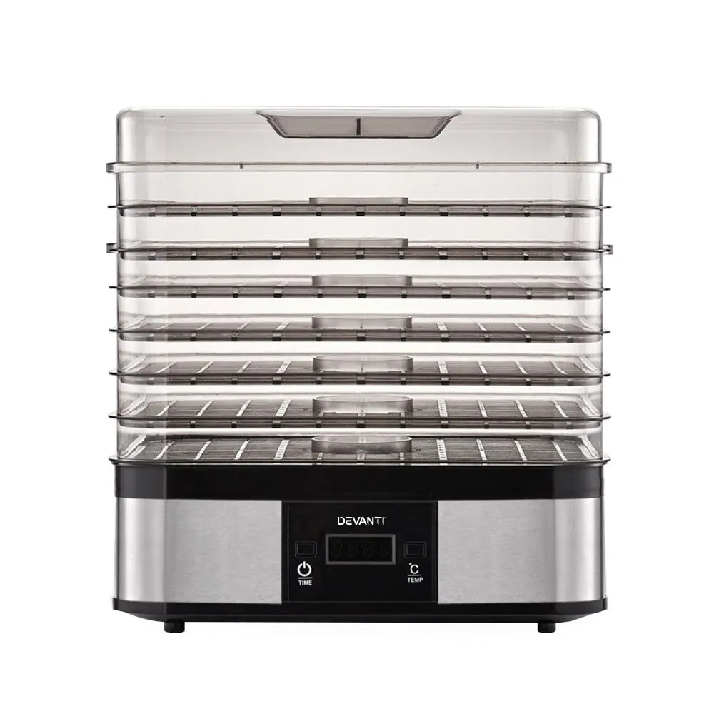 Devanti Food Dehydrator with 7 Trays - Silver