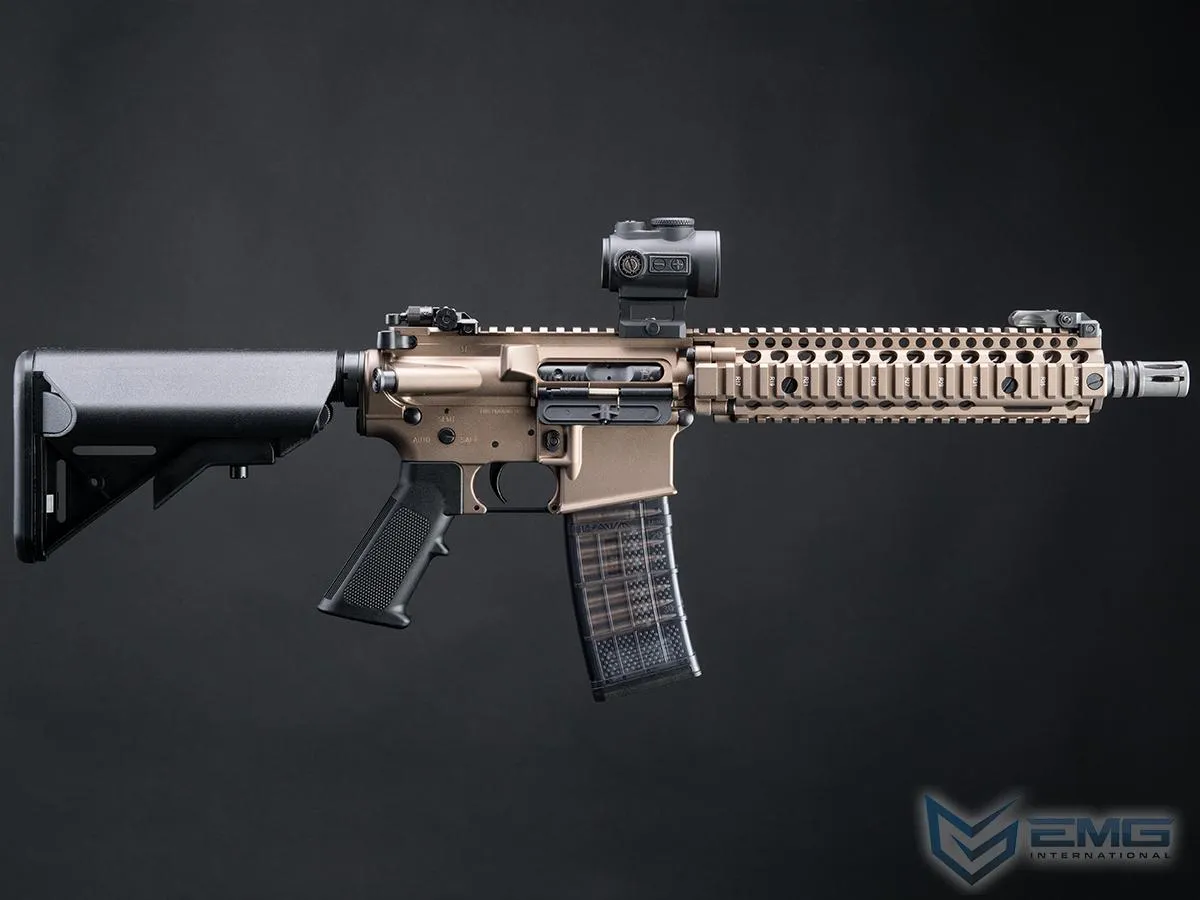 EMG-CYMA CGS Series Officially-Licensed Daniel Defense MK18 GBBR in Stylish Black/Tan Finish, Model DD.1101