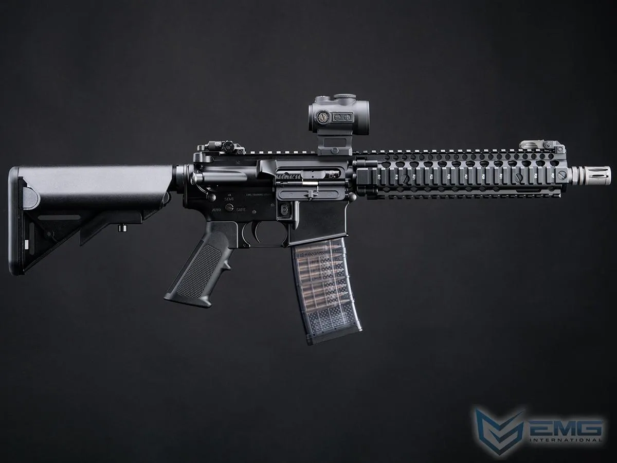 EMG-CYMA CGS Series Officially-Licensed Daniel Defense MK18 GBBR in Stylish Black/Tan Finish, Model DD.1101