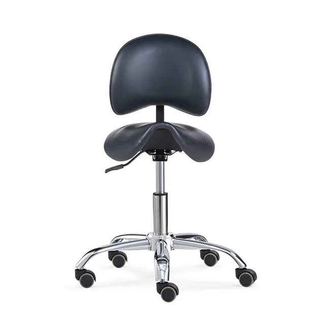 Ergonomic Saddle Stool With Backrest for Correct Posture