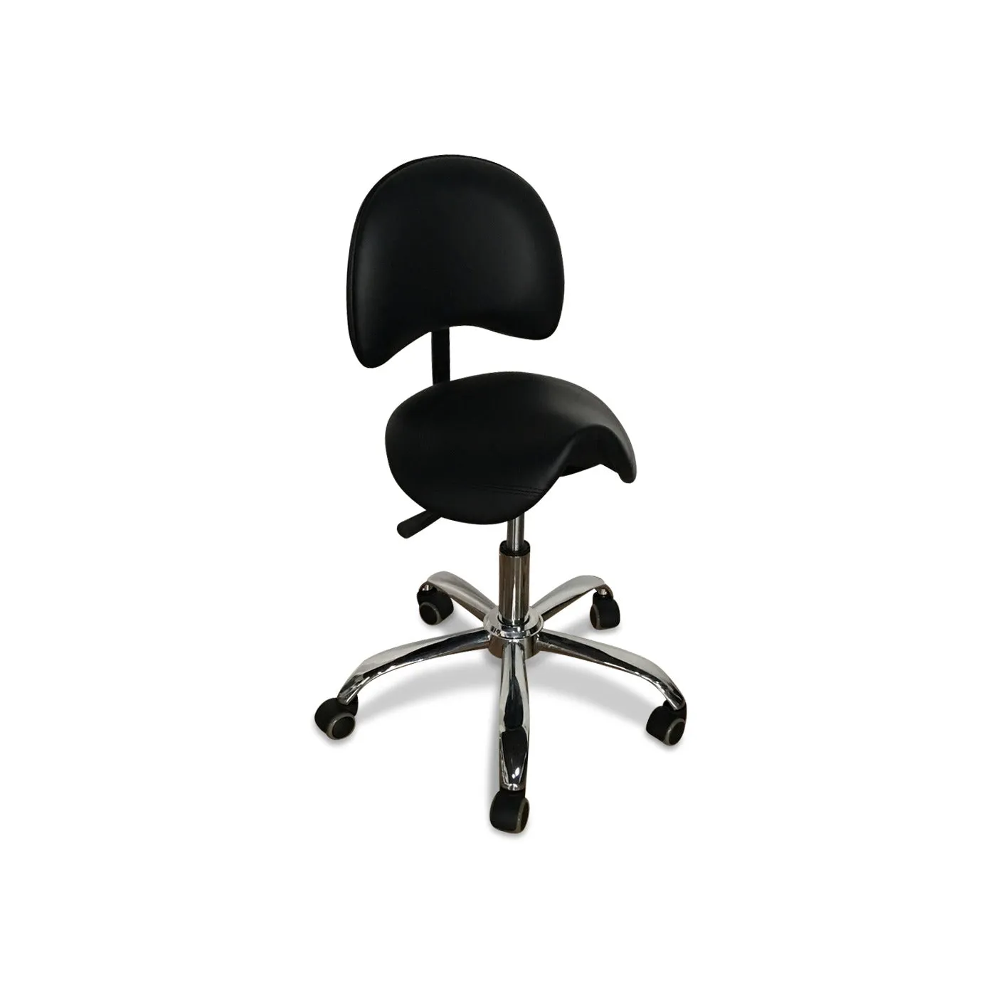 Ergonomic Saddle Stool With Backrest for Correct Posture