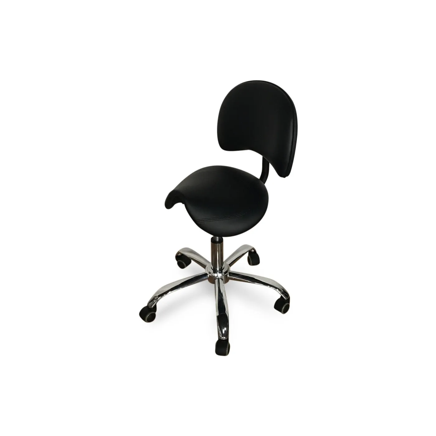 Ergonomic Saddle Stool With Backrest for Correct Posture