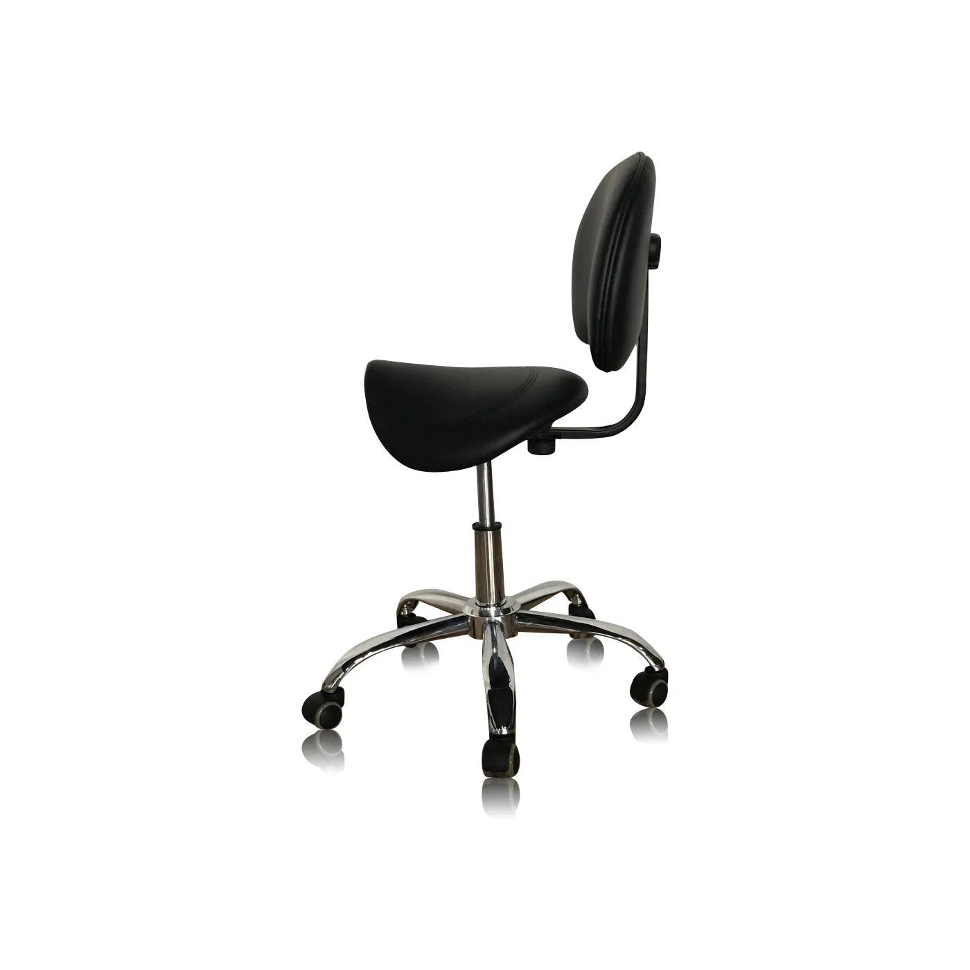 Ergonomic Saddle Stool With Backrest for Correct Posture