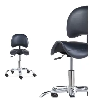 Ergonomic Saddle Stool With Backrest for Correct Posture