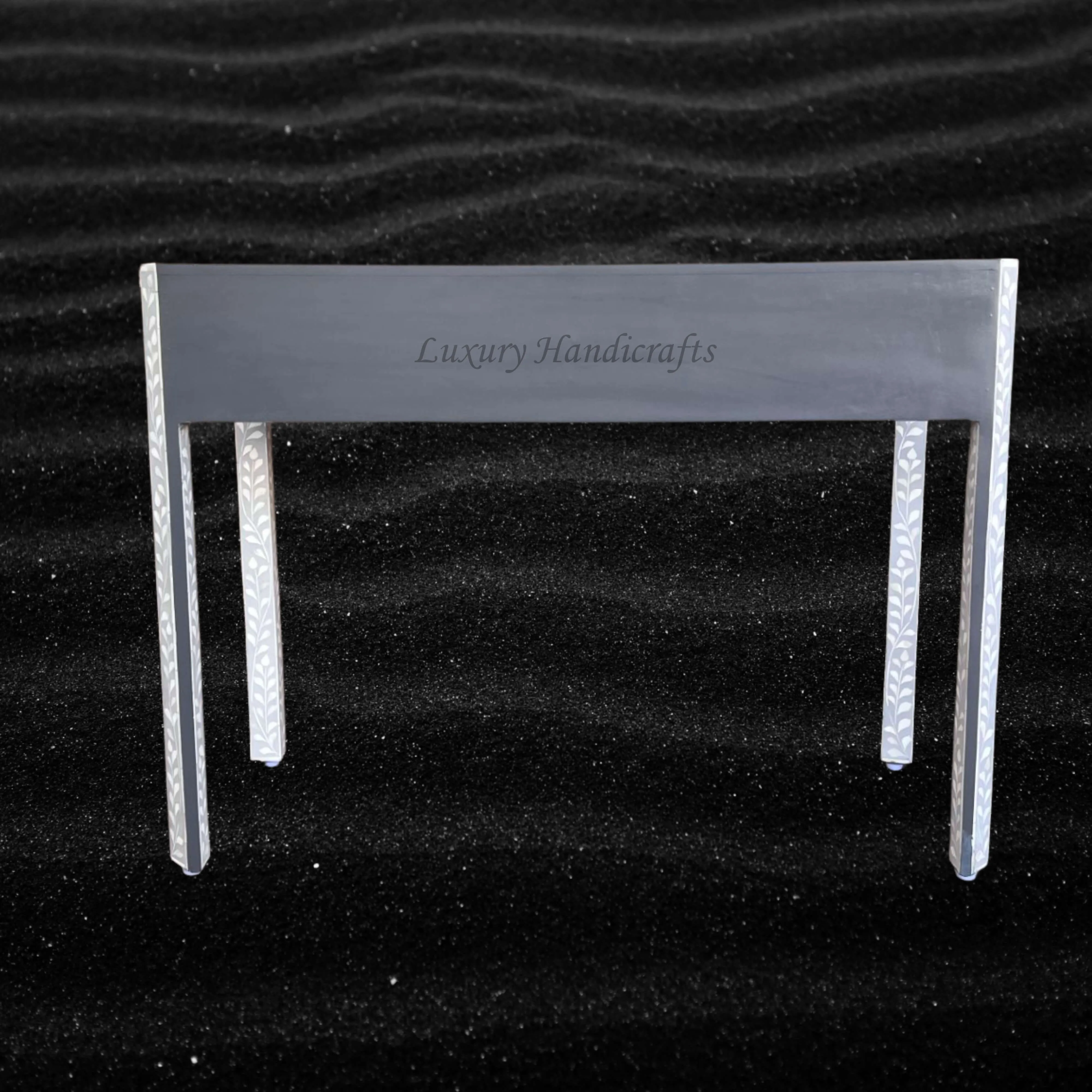 FUSION Floral Bone Inlay Console Grey