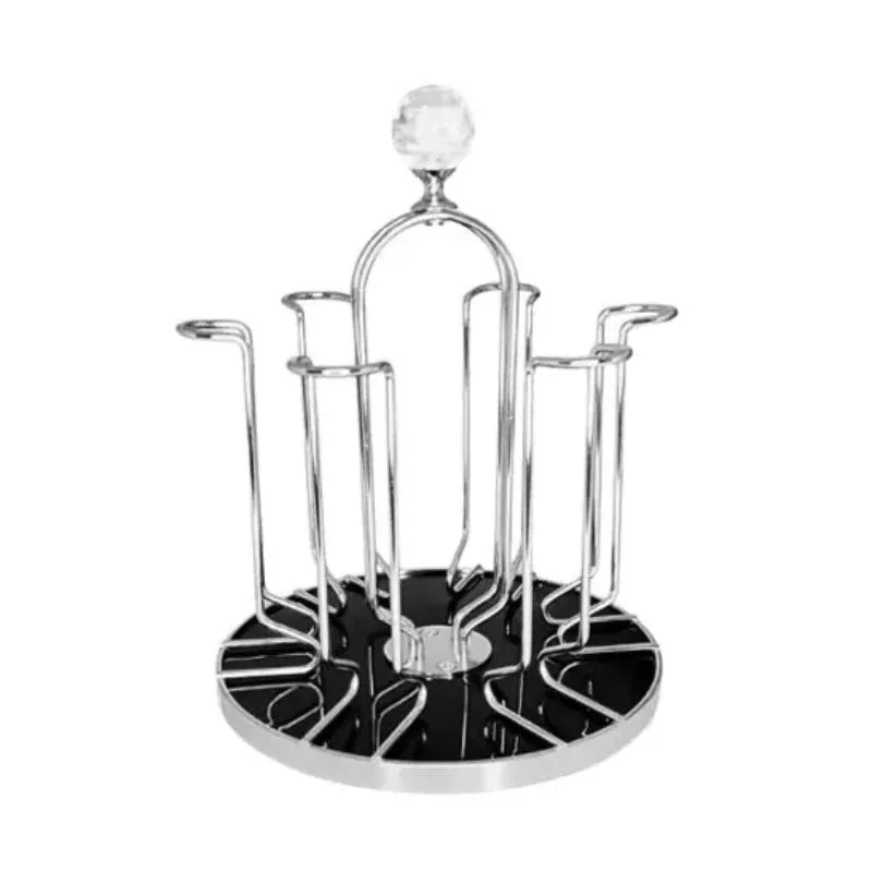 Glass Stand For 6 White & Black