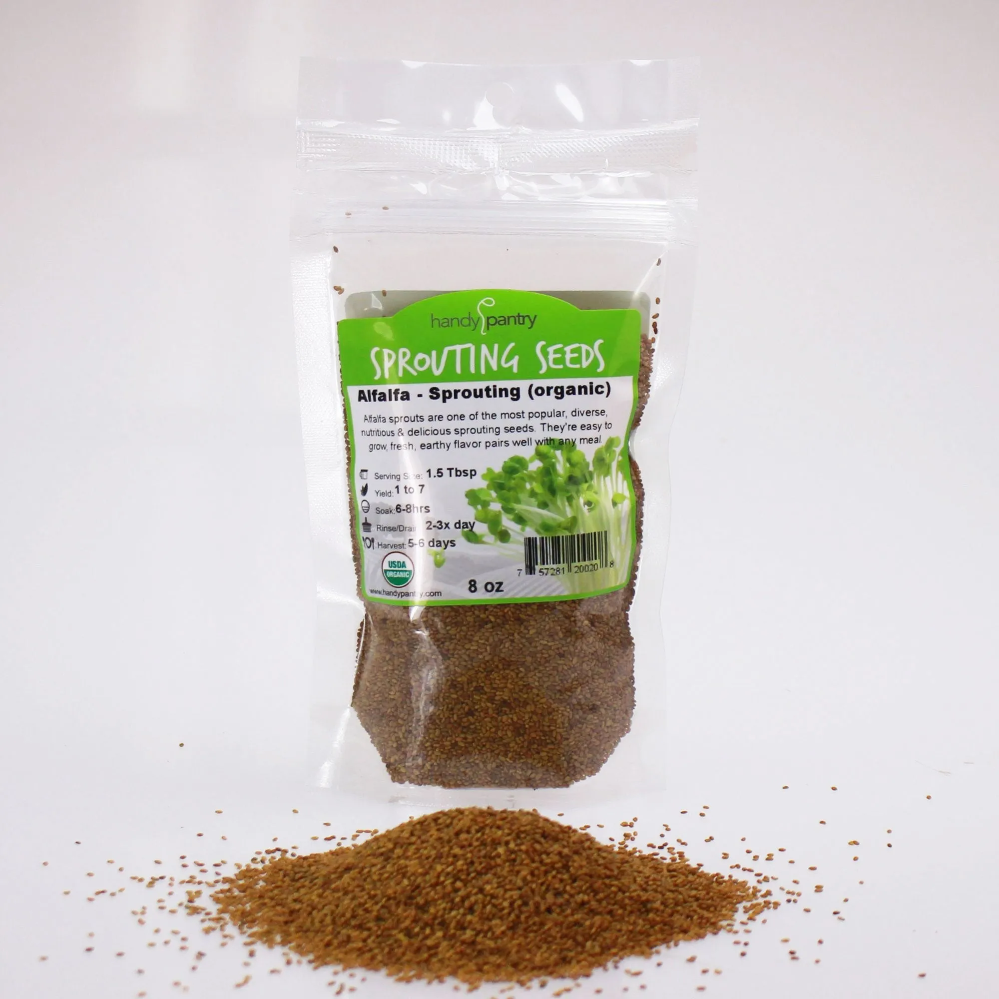 Handy Pantry Alfalfa | Organic Microgreens Sprouting Seeds